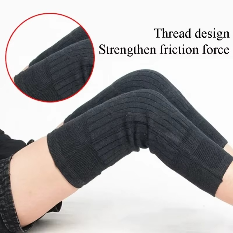 Knee-skin Fur Knee Pads Winter Warm Thickening Long Men and Women Leggings Motorcycle