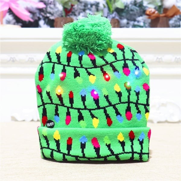 Gift Finds® Christmas LED Light Knitted Beanies