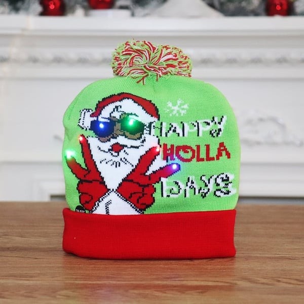 Gift Finds® Christmas LED Light Knitted Beanies
