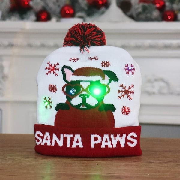 Gift Finds® Christmas LED Light Knitted Beanies