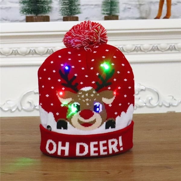 Gift Finds® Christmas LED Light Knitted Beanies