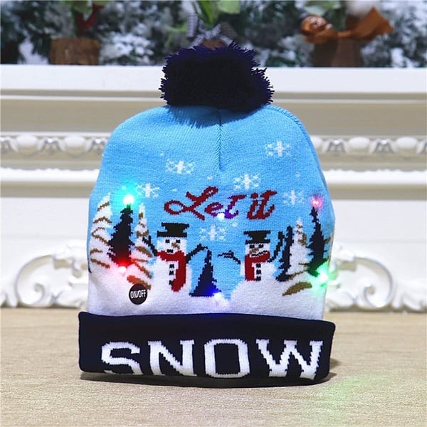 Gift Finds® Christmas LED Light Knitted Beanies