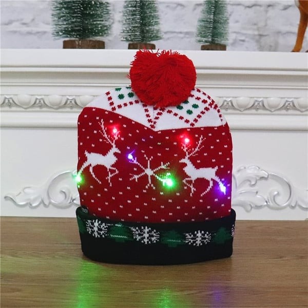 Gift Finds® Christmas LED Light Knitted Beanies