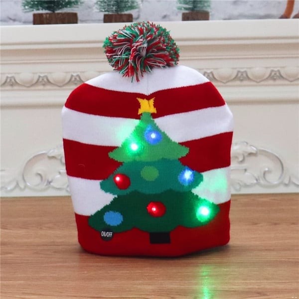 Gift Finds® Christmas LED Light Knitted Beanies