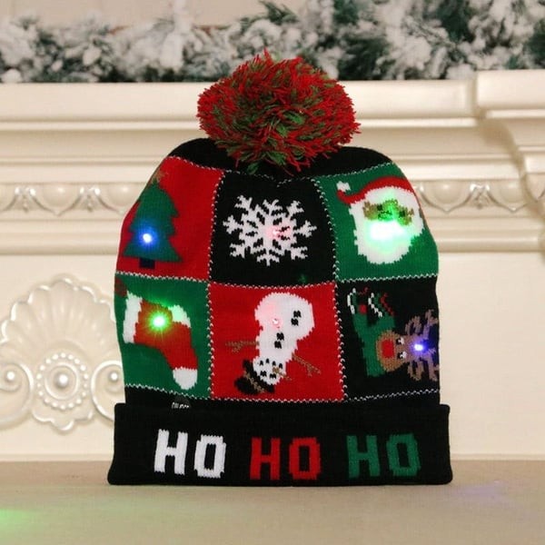 Gift Finds® Christmas LED Light Knitted Beanies