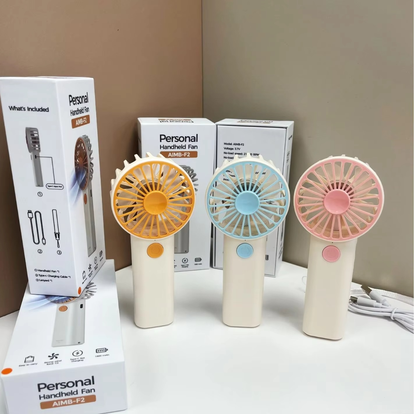 Chifer 2025 New Model Aimb F2 Mini Handheld Fan Portable For Outdoor Use With 1800mah Battery For Long Lasting Power A Birthday