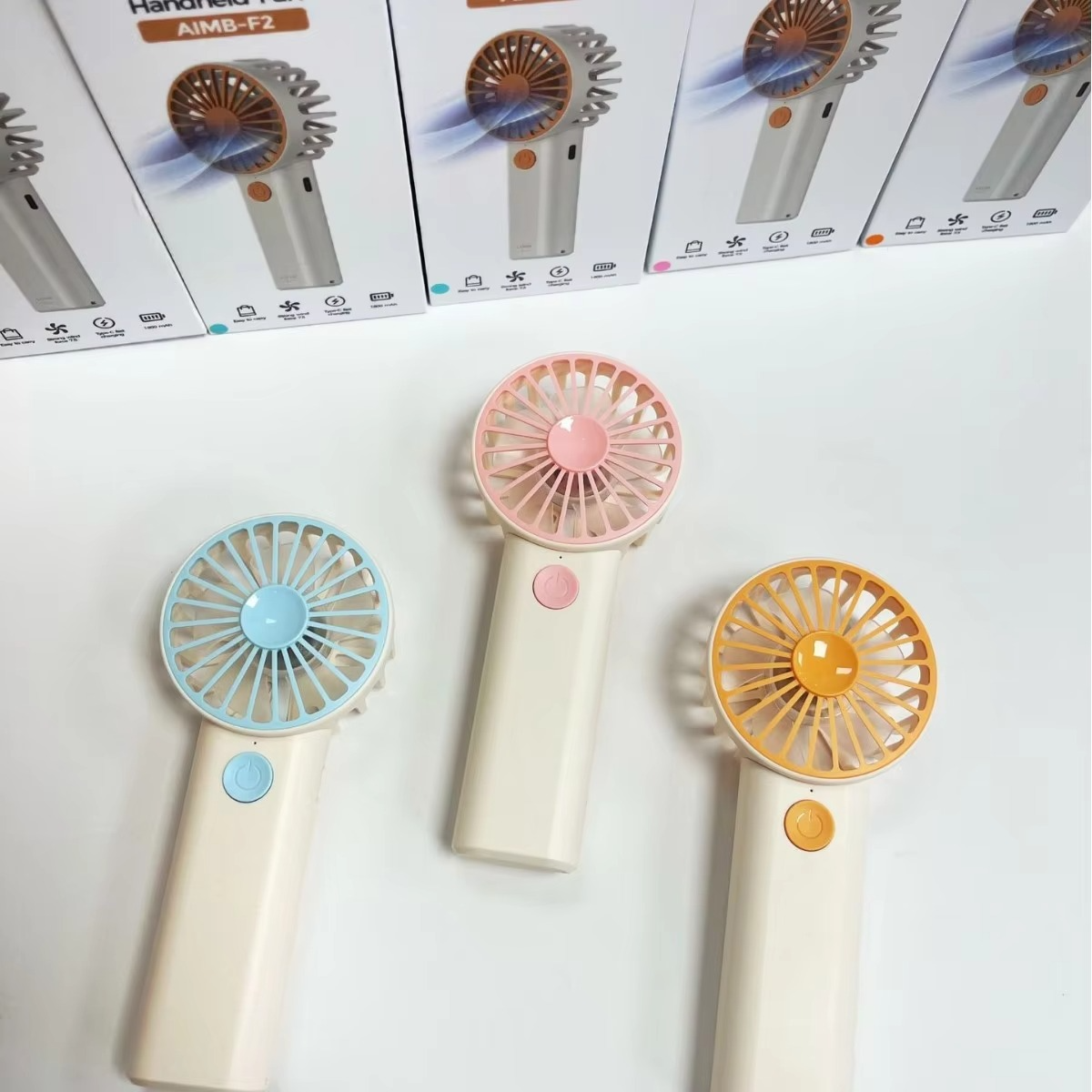 Chifer 2025 New Model Aimb F2 Mini Handheld Fan Portable For Outdoor Use With 1800mah Battery For Long Lasting Power A Birthday