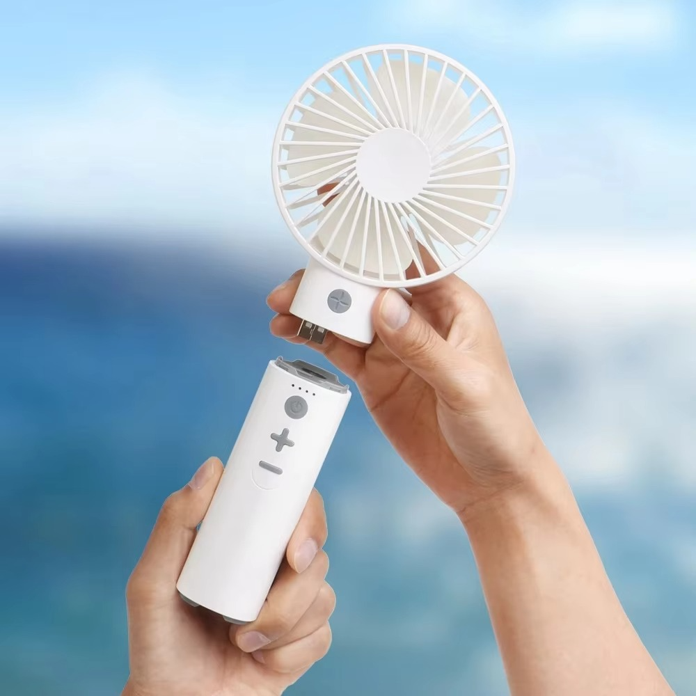 New 5in1 Portable Handheld Cooling Fan USB Multi-Function Assembly Fan Cooler with Power Bank Bluetooth Audio for Outdoor Travel