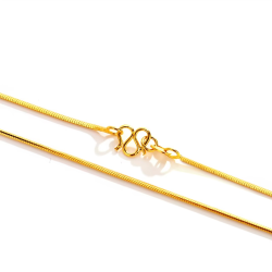 Luxury 24K 9999 Pure Gold Snake Bone Chain All-match Necklace for Men and Women Trendy Light Luxury Single Chain