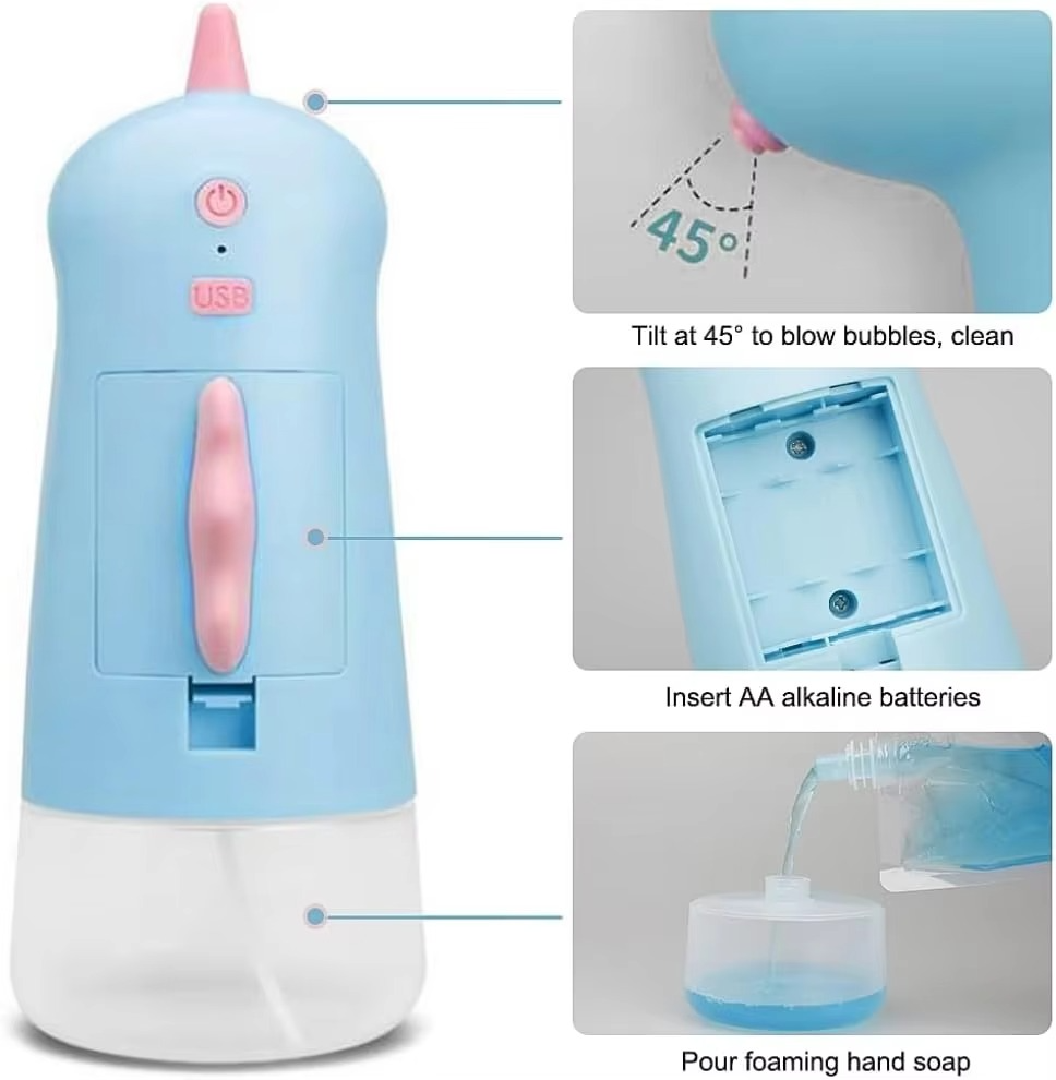 Childlike Fun Automatic Foam Hand Washing Machine Intelligent Foam Alcohol Spray Soap Dispenser Rechargeable Cartoon Version
