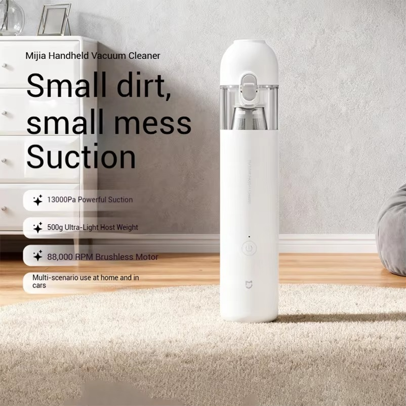 Xiaomi Mijia Handheld Vacuum Cleaner,12000Pa Strong Suction Cordless Rechargeable for Home Car Pet Hair - Lightweight Portable