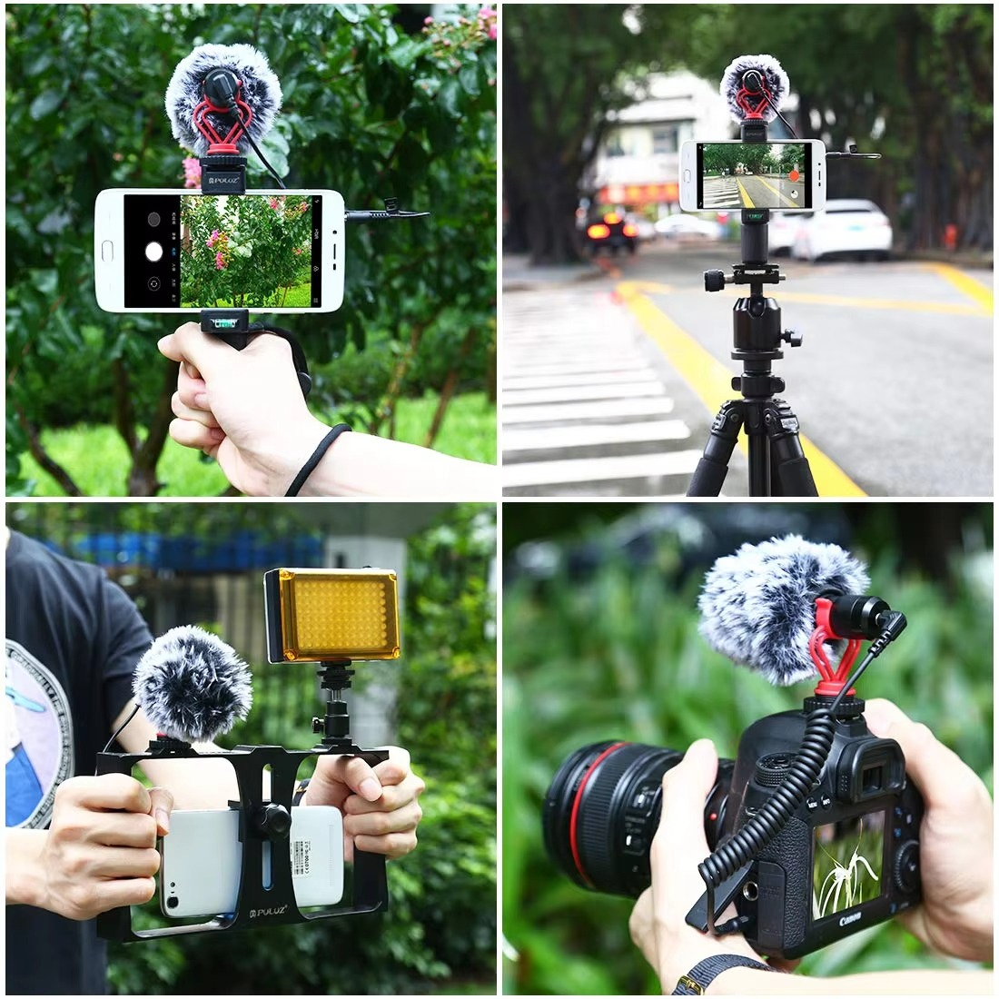 Professional Interview Condenser Video Shotgun Microphone with 3.5mm Audio Cable for DSLR DV Camcorder iPhone Andoid Smartphone