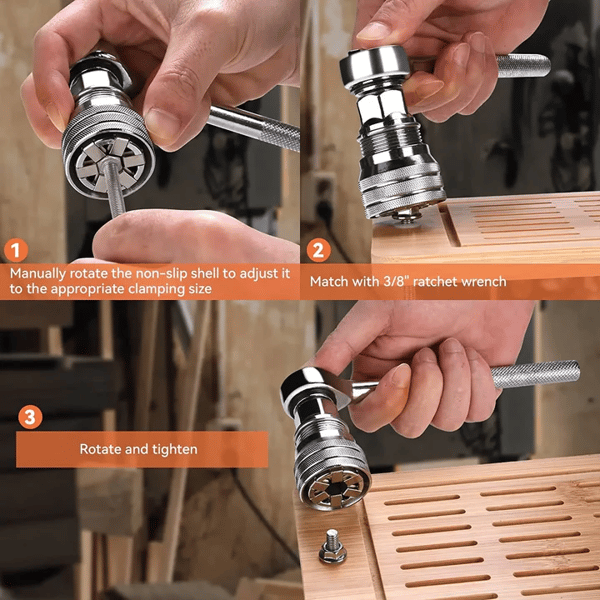 GripMaster™ Universal Self-Adjusting Socket Wrench Set