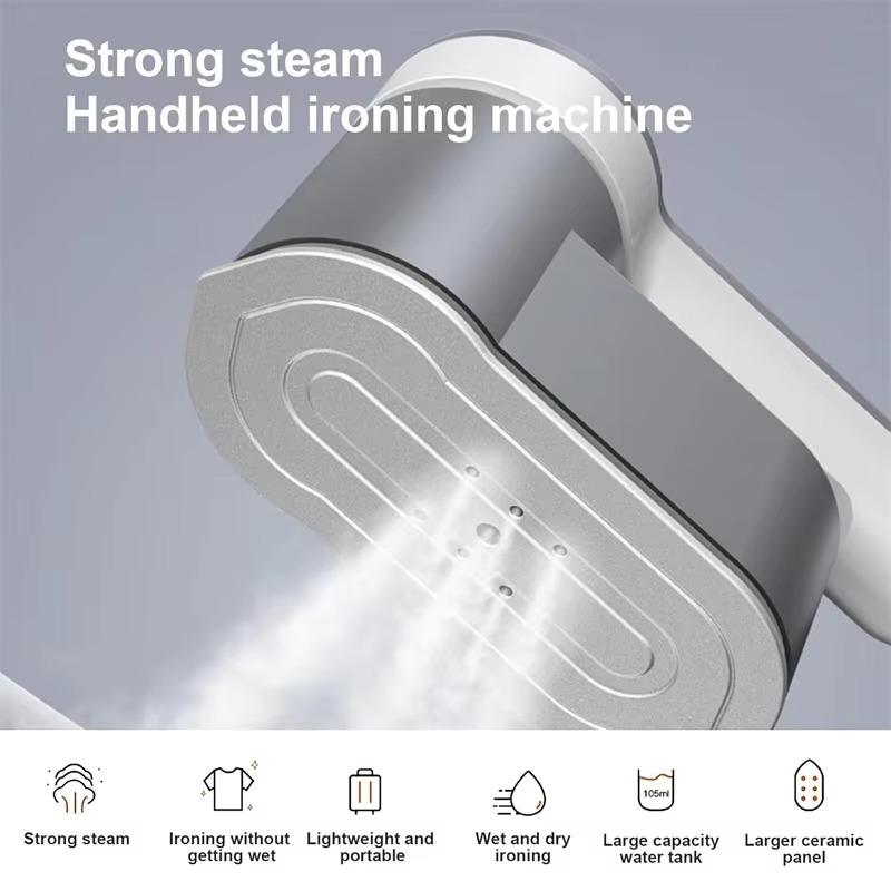 1200W Garment Steamer, Handheld Steam Iron, Travel Garment Steamer with 6 Modes, Digital Display Portable Mini Ironing Machine