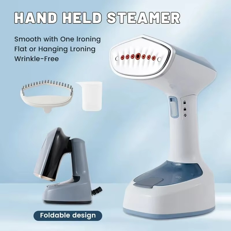 Handheld Garment Steamer 1500W Electric Household Fold Hand Holding Ironing Machine Portable Vertical Fast-Heat for Clothes