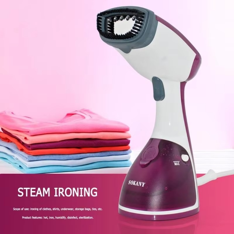 1200W Handhold Garment Steamer 250ml Water Tank With 2 Color Purple And Blue Flat Ironing Vertical Steaming Heating Time 45S