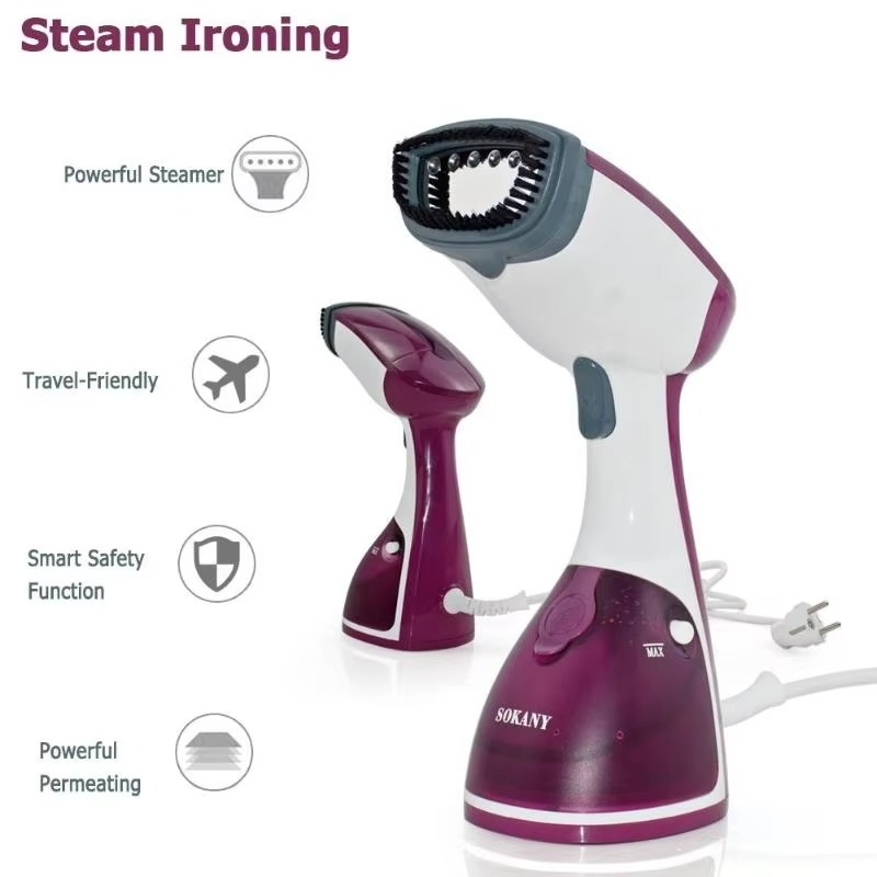 1200W Handhold Garment Steamer 250ml Water Tank With 2 Color Purple And Blue Flat Ironing Vertical Steaming Heating Time 45S