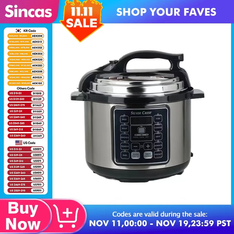Rice Cooker220V/110V Household Large Capacity Cooker Rice Cooker Multi Cooker Non-Stick Intelligent High Pressure Voltage Cooker