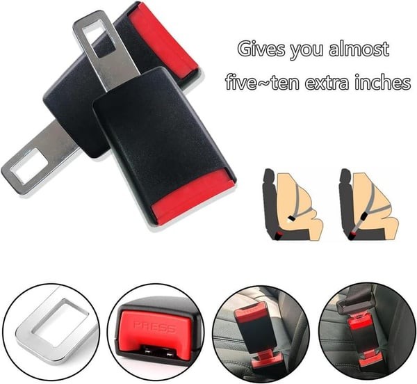 riveEase™ Seat Belt Extender Clip – Adjustable Buckle Extension for Cars