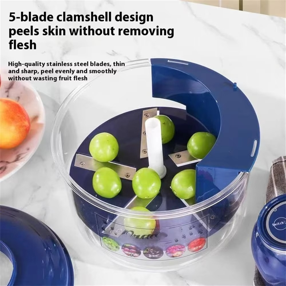PeelMaster™ Electric Rotating Peeler – Fast Automatic Kitchen Peeling Too