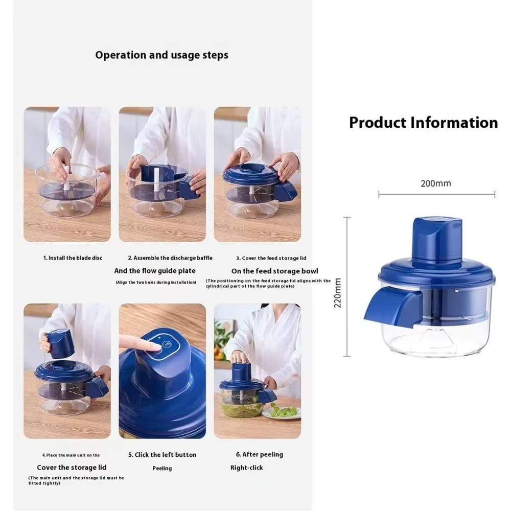 PeelMaster™ Electric Rotating Peeler – Fast Automatic Kitchen Peeling Too