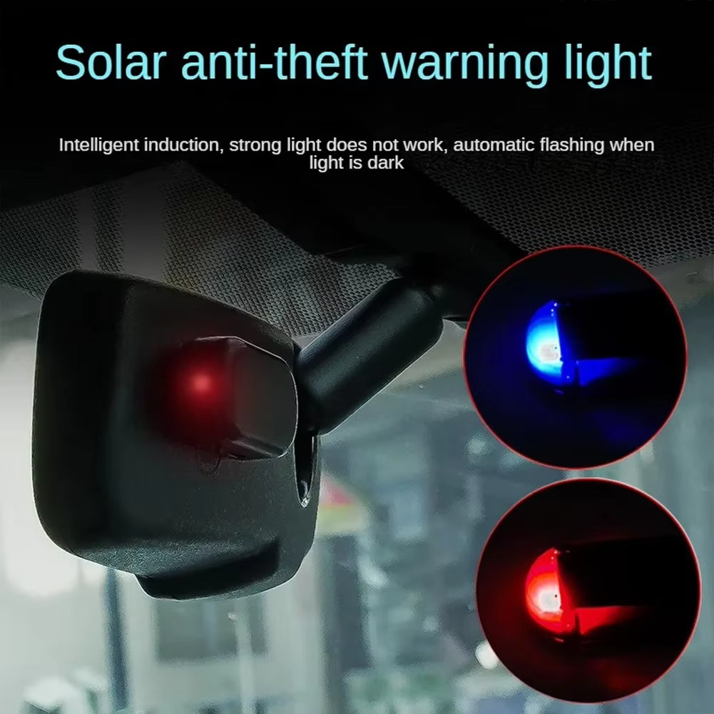 Solar-Powered Dummy Car Alarm Light