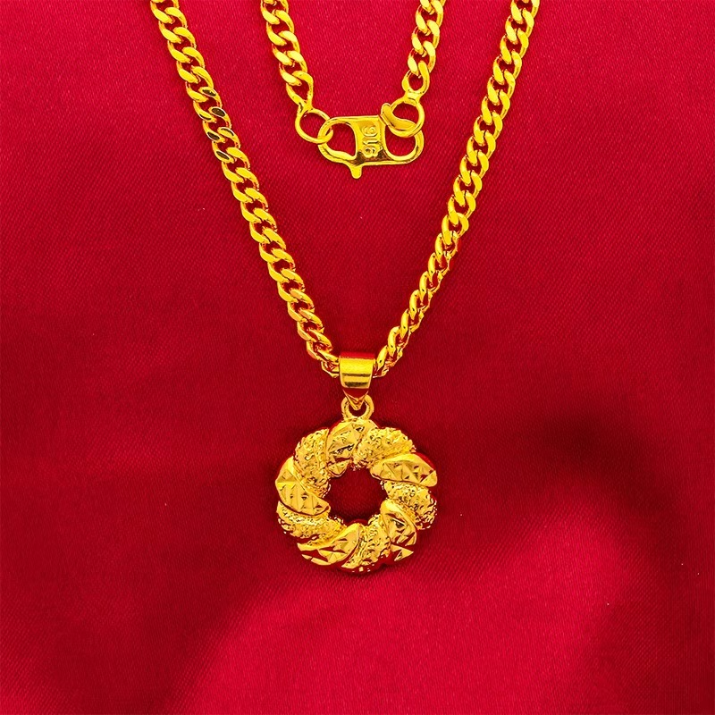 24K Gold S-Clasp Flat Chain | AU999 Pure Gold, 3mm ultra-thin flat design, 50cm length, mirror finish, perfect for layering