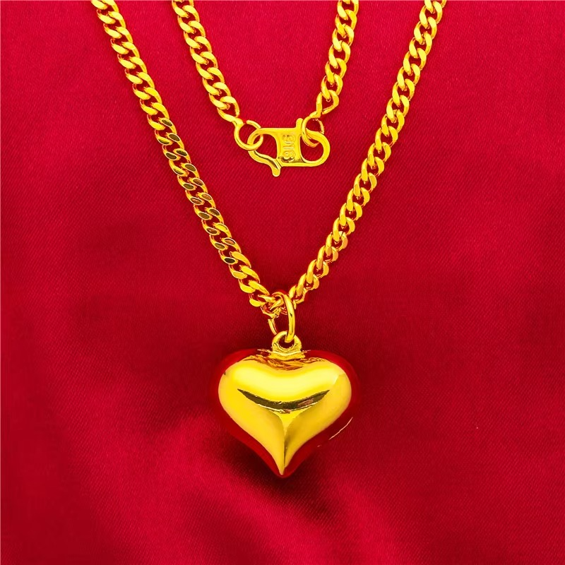 24K Gold S-Clasp Flat Chain | AU999 Pure Gold, 3mm ultra-thin flat design, 50cm length, mirror finish, perfect for layering