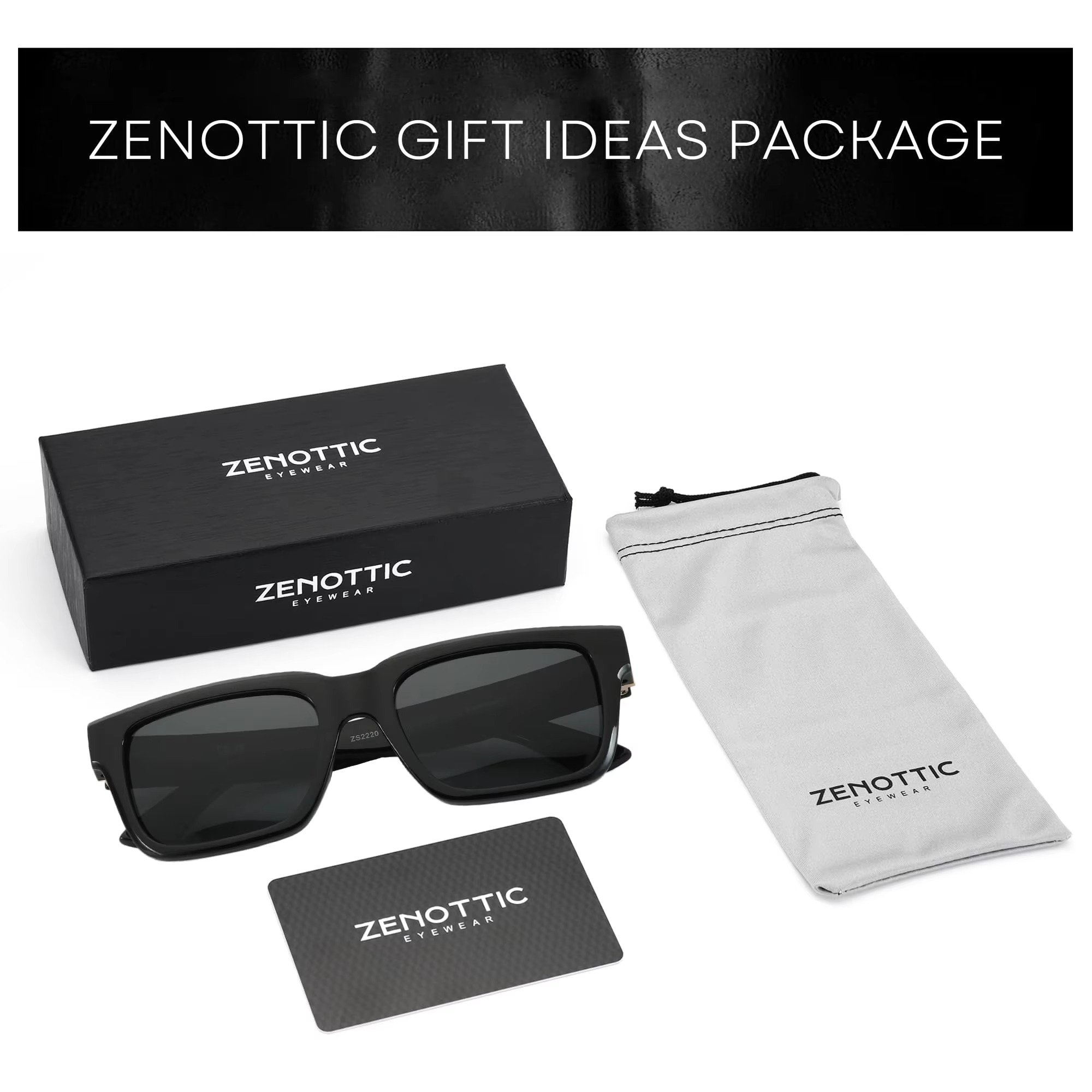 ZENOTTIC Popular Rectangle Prescription Sunglasses Polarized Square Myopia Progressive Optical Sun Glasses for Women Men
