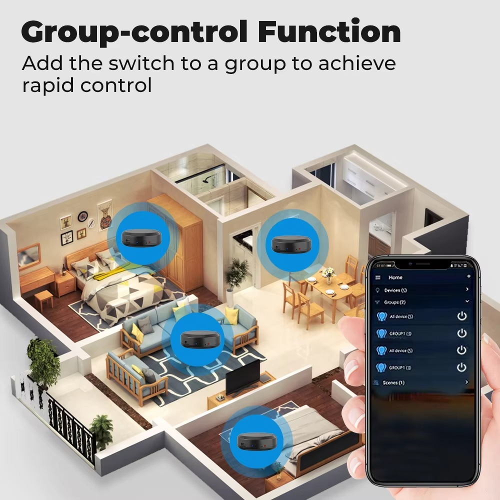 Tuya Wifi Smart Home IR RF Universal Remote Control App Voice Control Infrared Remote Controller For Alexa Google Home