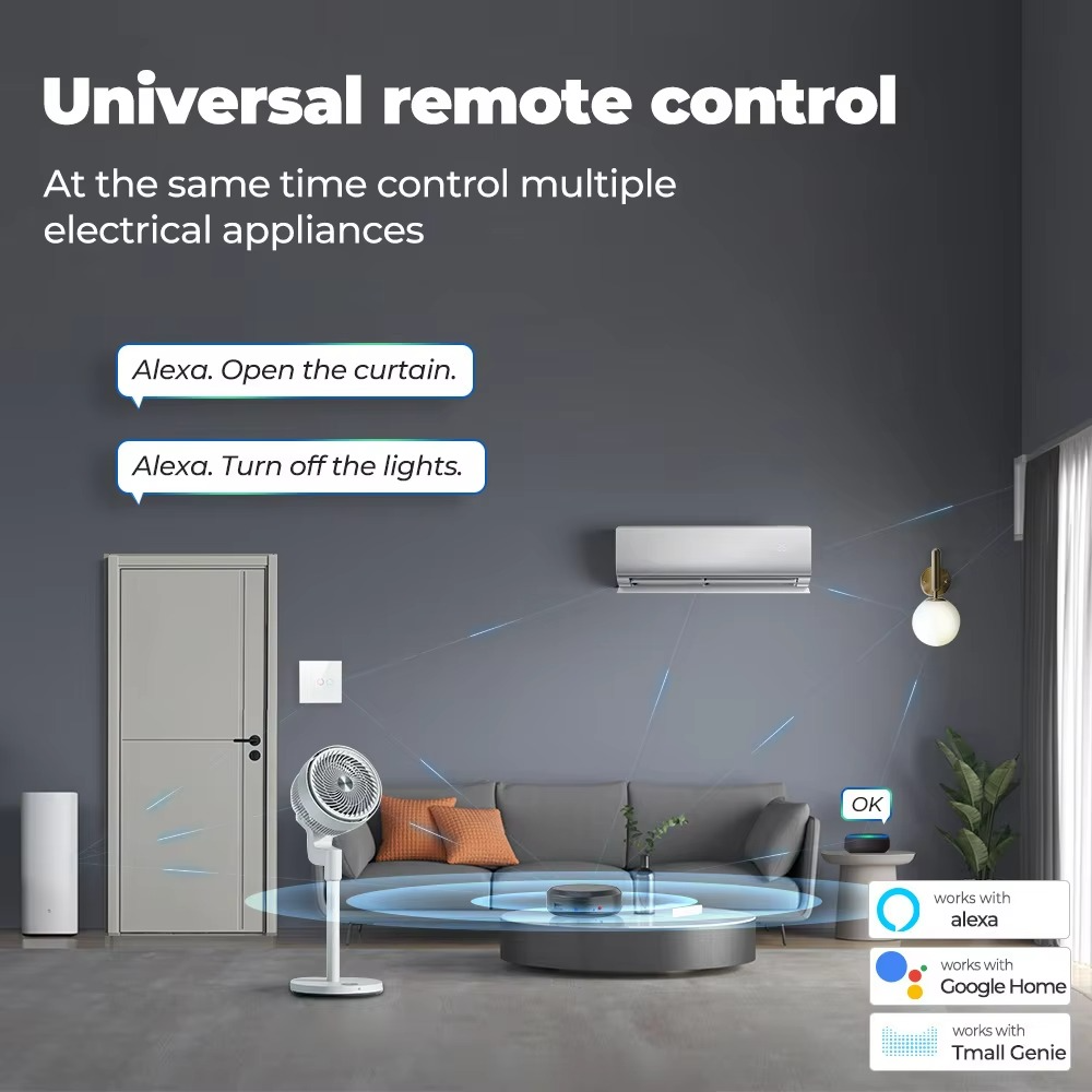 Tuya Wifi Smart Home IR RF Universal Remote Control App Voice Control Infrared Remote Controller For Alexa Google Home