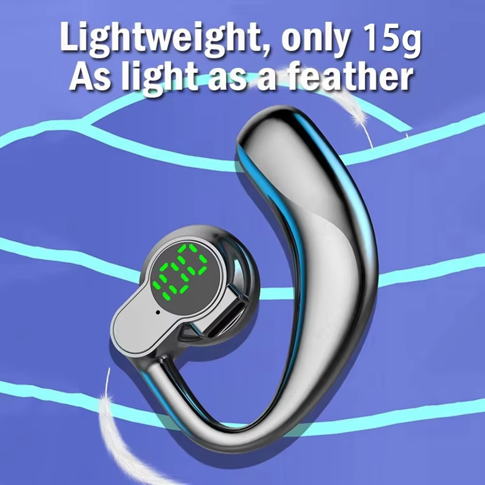 Bluetooth 5.4 wireless headphones, long battery life, single-ear digital display, sports, sleep and music headphones