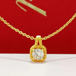 24K AU999 Gold Women’s Necklace - Elegant Pendant Design, Perfect for Daily Chic & Office Style
