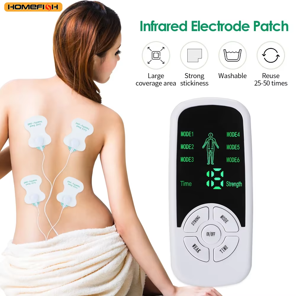 HOMEFISH Muscle Therapy Stimulator 6 Modes Tens Unit Machine Meridian Physiotherapy Pulse Abdominal Prostate Body Massager
