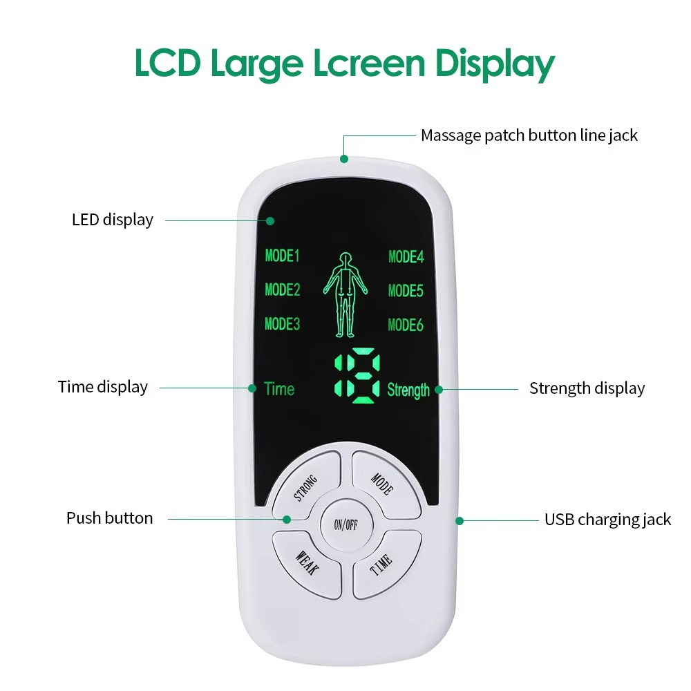 HOMEFISH Muscle Therapy Stimulator 6 Modes Tens Unit Machine Meridian Physiotherapy Pulse Abdominal Prostate Body Massager