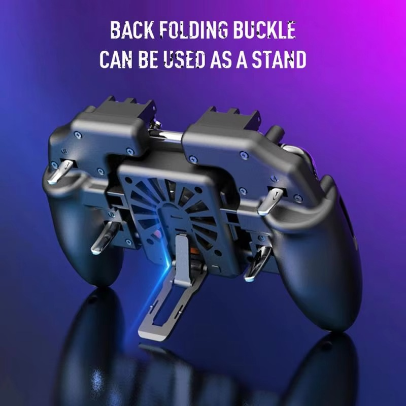 Six Finger Controller For PUBG mobile Phone Gamepad Trigger Shooting Gaming Button Cooling Fan Joystick For IOS/Android, PC