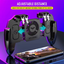 Six Finger Controller For PUBG mobile Phone Gamepad Trigger Shooting Gaming Button Cooling Fan Joystick For IOS/Android, PC