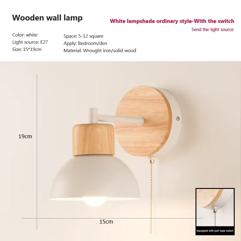 Nordic Creative Wall Lamp LED Wood Lighting Fixture For/Living Room/Eye Protection Reading /Bedroom/Bedside Home Decor Lighting