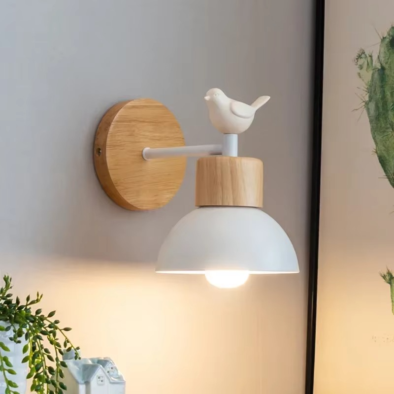 Nordic Creative Wall Lamp LED Wood Lighting Fixture For/Living Room/Eye Protection Reading /Bedroom/Bedside Home Decor Lighting