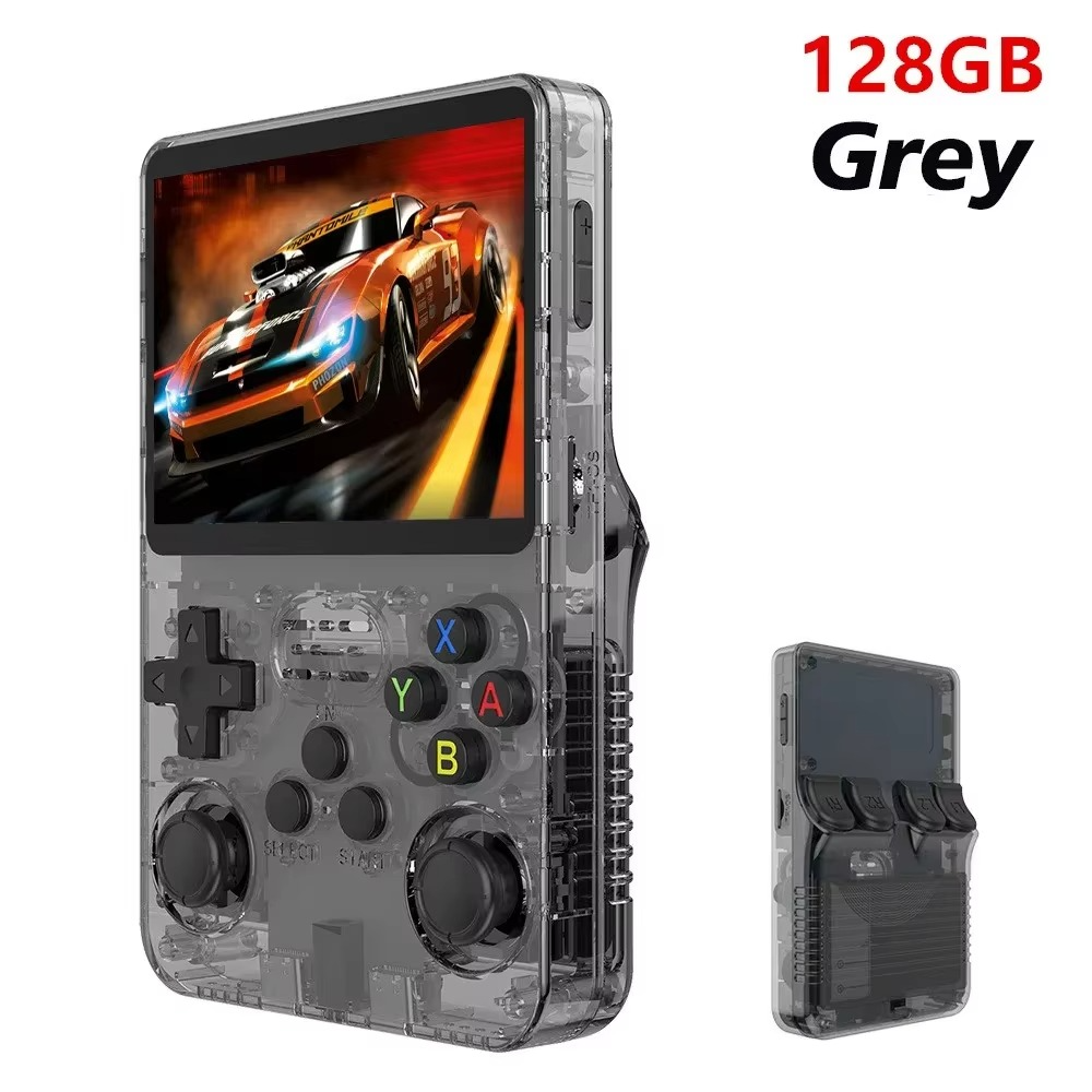 R36S Retro Handheld Video Game Console 3.5 Inch IPS Screen 128GB Portable Pocket Player with Linux System Games Boy Gift