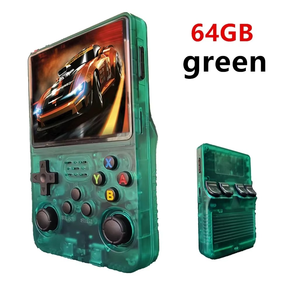R36S Retro Handheld Video Game Console 3.5 Inch IPS Screen 128GB Portable Pocket Player with Linux System Games Boy Gift