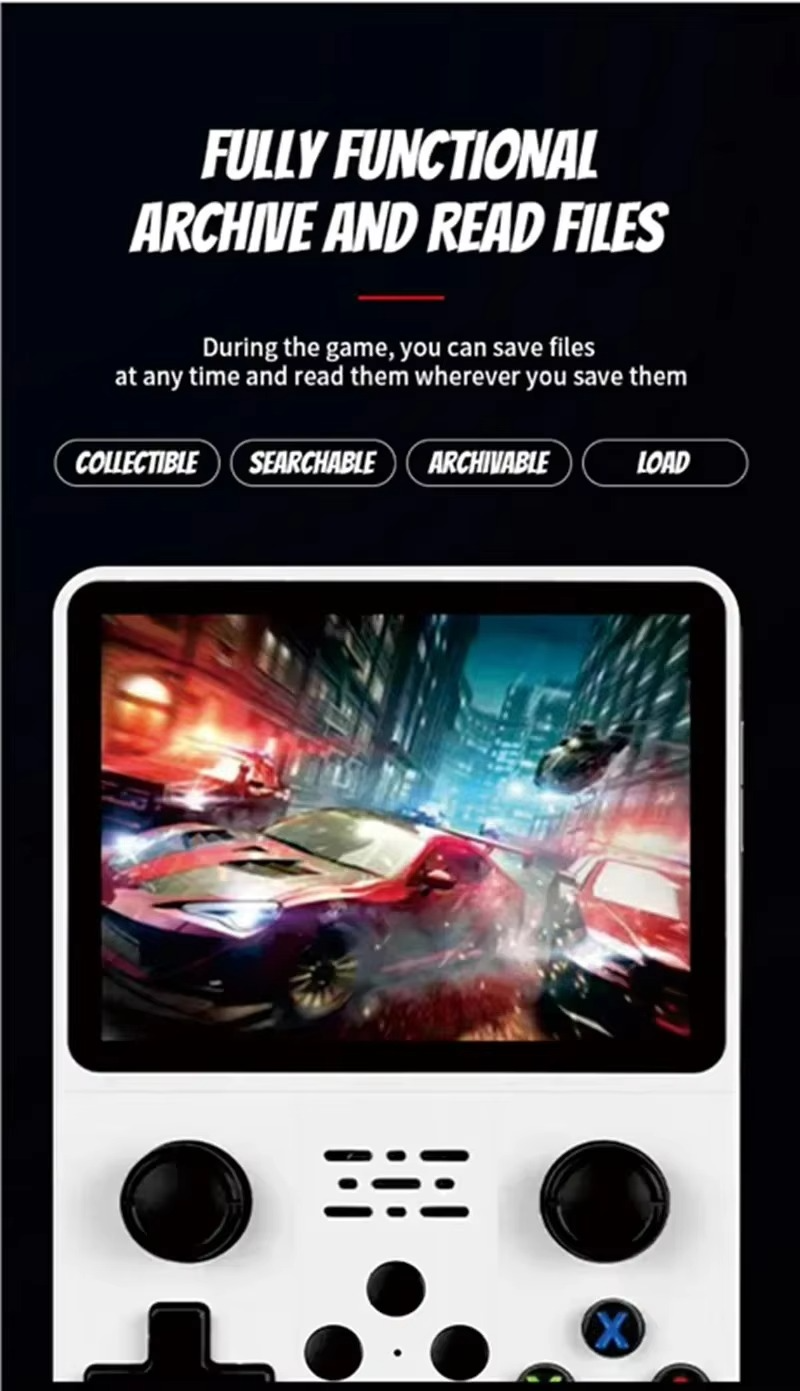 R36S Retro Handheld Video Game Console 3.5 Inch IPS Screen 128GB Portable Pocket Player with Linux System Games Boy Gift