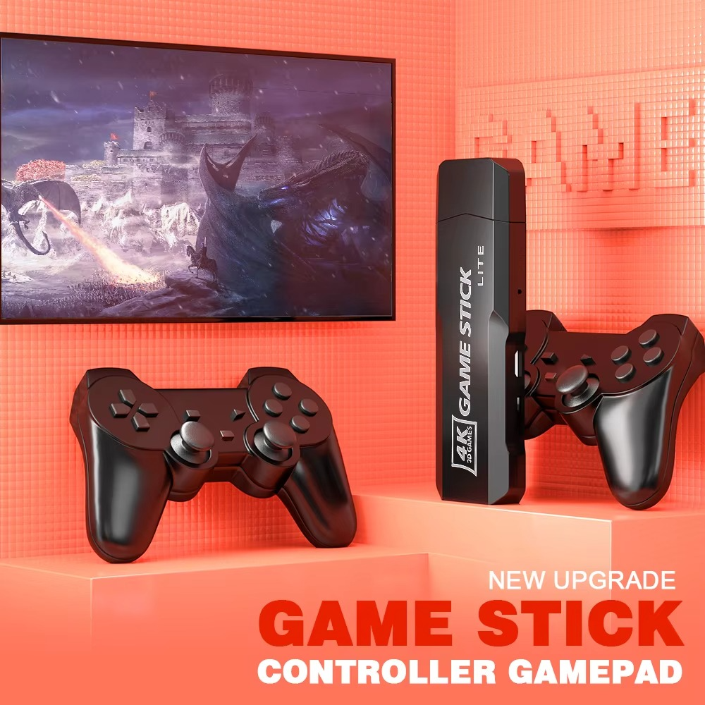 GD10 Game Stick 256G 4K HD Video Game Console Double Wireless 2.4G Controller Retro Console 58000 Games For PSP Christmas Gift