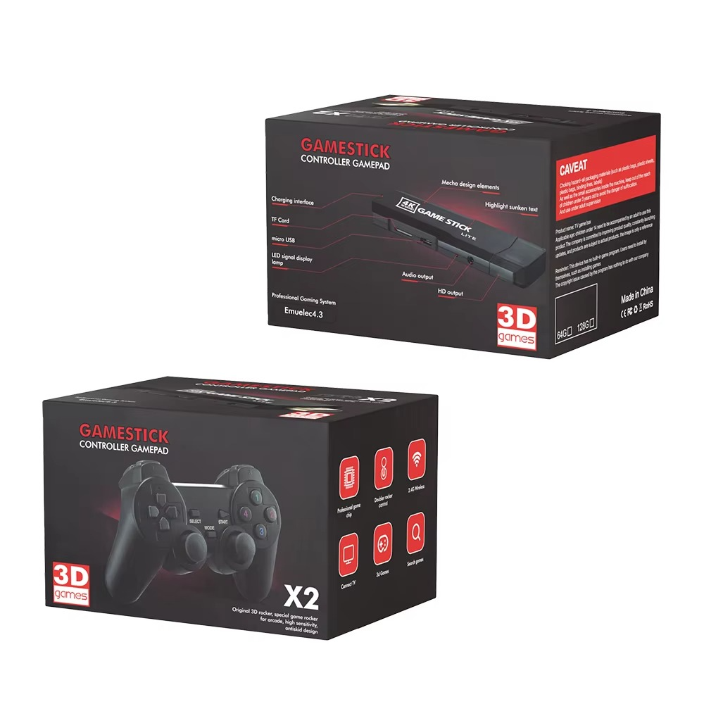 GD10 Game Stick 256G 4K HD Video Game Console Double Wireless 2.4G Controller Retro Console 58000 Games For PSP Christmas Gift