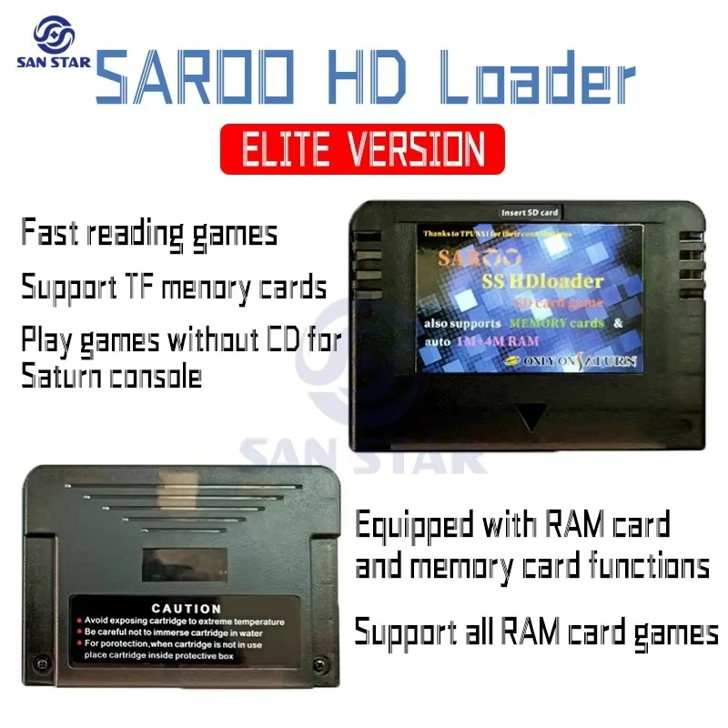 SEGA Saturn SAROO 0.7 Firmware SS Arcade Console HDLoader Fast Reading Game Reader TF/SD Card Direct Reading Without CD NEO GEO