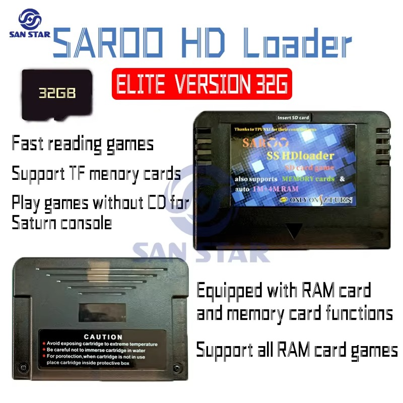 SEGA Saturn SAROO 0.7 Firmware SS Arcade Console HDLoader Fast Reading Game Reader TF/SD Card Direct Reading Without CD NEO GEO
