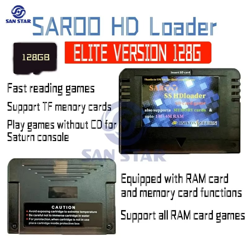 SEGA Saturn SAROO 0.7 Firmware SS Arcade Console HDLoader Fast Reading Game Reader TF/SD Card Direct Reading Without CD NEO GEO