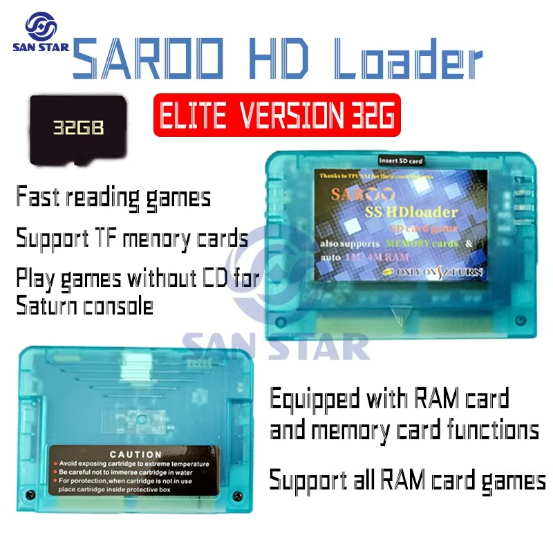 SEGA Saturn SAROO 0.7 Firmware SS Arcade Console HDLoader Fast Reading Game Reader TF/SD Card Direct Reading Without CD NEO GEO