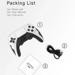 GAMINJA P48 Wireless Gamepad with Six Axis Gyroscope Game Controller For PS4 PS3 Console Dual Vibration PC Joystick