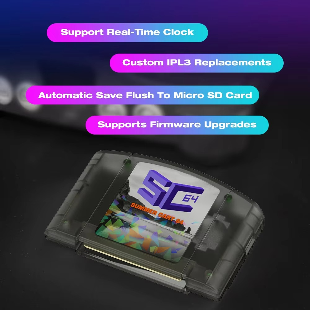 SummerCart64 Open Source N64 Game Card For Nintendo 64 Game Console With Simulator Function Compatibility 5400+ games